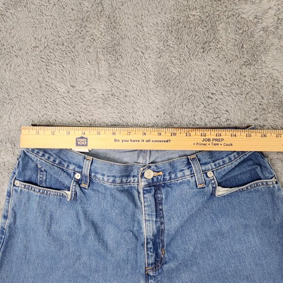 Lands End Jeans Womens 14 Blue Straight Denim 100% Cotton Medium Wash Casual - Picture 2 of 16